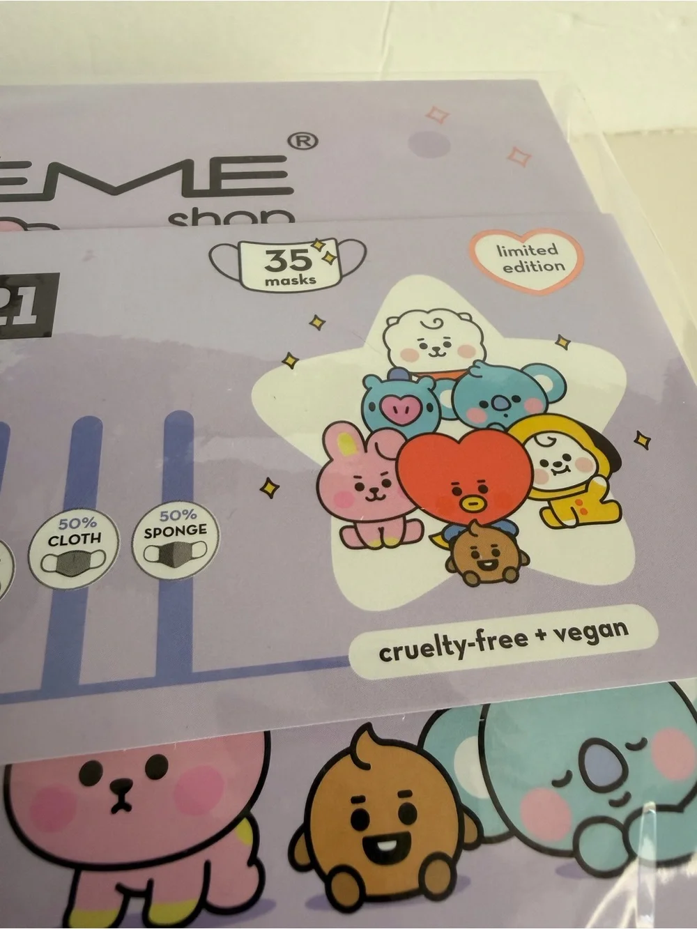 The Crème Shop x BT21 Limited Edition Protective Face Masks 35 Count Collectible